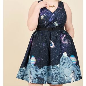 Modcloth space cat dress in 4X